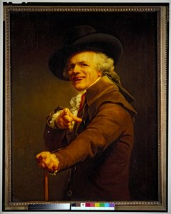 Autorretrato em zombaria (Autoportrait en Moquer), sem data (tela) de Joseph Ducreux