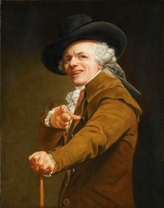 Auto-retrato do artista disfarçado de zombador, c. 1793.