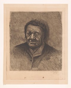 Retrato de uma velha desconhecida de Joseph Dujardin (signed by artist)