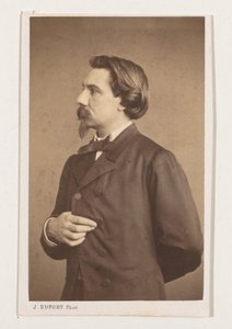 Portret van de schilder Henri Jacques Bource, meia figura A Escola de Antuérpia. Cartões de visita de biografias de retratos. Coleção Dupont (título da série)