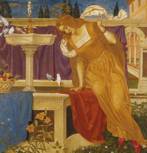 Bela vendo a imagem de sua casa na fonte de Joseph Edward Southall