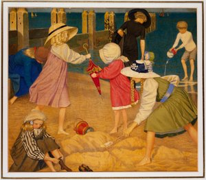 Na praia, Southwold de Joseph Edward Southall