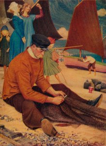 A praia, 1910 de Joseph Edward Southall