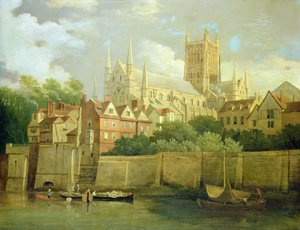 Uma Vista da Catedral de Worcester a partir do Sudoeste