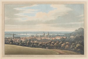 Vista de Greenwich e Down the River,
1795 (aquatint) de Joseph Farington