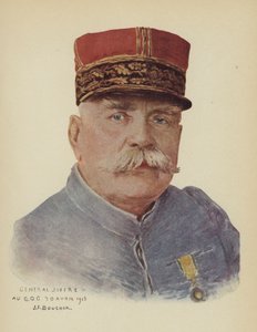 Joseph Joffre, general francês (cor litho) de Joseph Felix Boucher