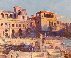 Roma: A Marcha de Trajano (litografia a cores)