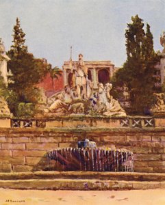 Roma: Piazza del Popolo (litografia a cores)