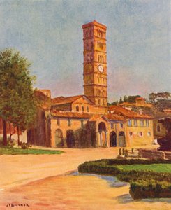 Roma: Santa Maria in Cosmedin (litografia a cores)