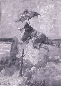 Mantive o meu passeio diário até ao miradouro do topo da colina (litho) de Joseph Finnemore