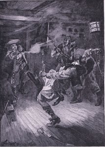 Atirou na cabeça do novo capitão (litho) de Joseph Finnemore