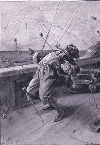 Eles deixaram voar as flechas e mataram a pobre sexta-feira (litho) de Joseph Finnemore