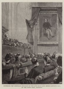 Desvelando o Memorial Retrato do Honrado Atrevido Henry Fawcett, MP, na Prefeitura, Hackney de Joseph Finnemore