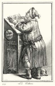 Leitura (gravura) de Joseph Franz von (after) Goez