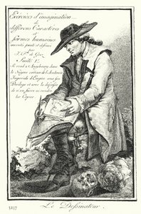 O Cartoonista (gravura) de Joseph Franz von (after) Goez