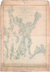 Uma carta do porto de Rhode Island e da baía de Narragansett
