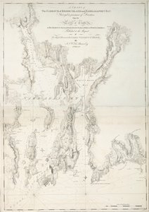 Uma carta do porto de Rhode Island e da baía de Narraganset