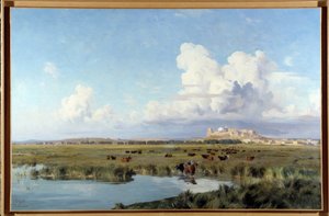 Paisagem de Camargue (óleo sobre tela) de Joseph Garibaldi