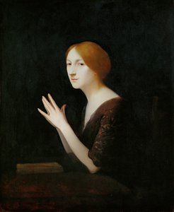 Marguerite Moreno (pintura sobre madeira) de Joseph Granie