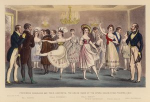 Premieres Danseuses e seus Admiradores (gravura a cores)