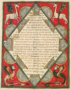Grotescos, ilustração da Bíblia judaica de Cervera, 1299