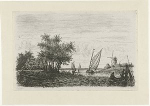 Barcos sobre um lago