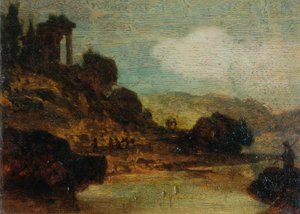 Paisagem com ruína de Joseph Hasslwander