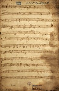 Pontuação para trio de barítono, viola e baixo para o Angerfertigten, de Franz Joseph Haydn (1732-1809) Áustria de Joseph Haydn