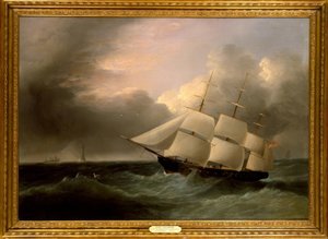 Navio Mercante Indiaman Ocidental - Pintura por J.Heard, 19º C.