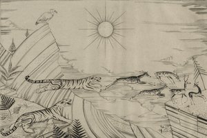 Asie, publicado em 1928 (gravura em papel depositado) de Joseph Hecht