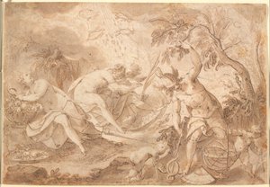 Vários deuses e deusas: Ceres, Vênus, Marte e Mercúrio de Joseph Heintz d.Æ.