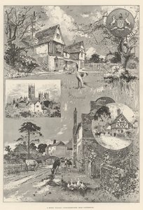 Um modelo Village, Patricksbourne, perto de Canterbury