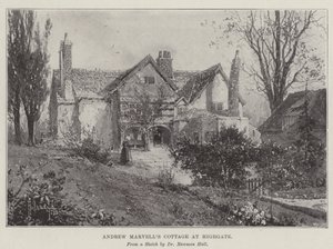 Cottage Andrew Marvell em Highgate de Joseph Holland Tringham