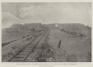 De Aar, mostrando Railway para Kimberley, com Tafelberg à distância, a cerca de 35 milhas de distância de Joseph Holland Tringham