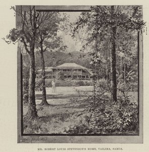Casa do Sr. Robert Louis Stevenson, Vailima, Samoa de Joseph Holland Tringham