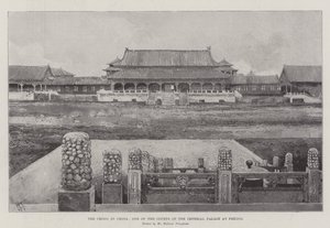 A crise na China, um dos tribunais do Palácio Imperial de Pequim de Joseph Holland Tringham