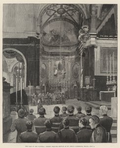 A perda do Victoria, solene serviço de réquiem na Catedral de São João, Malta, 4 de julho de Joseph Holland Tringham