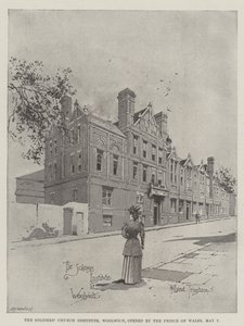 O Instituto da Igreja dos Soldados, Woolwich, inaugurado pelo Príncipe de Gales, em 7 de maio de Joseph Holland Tringham