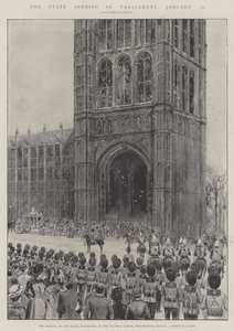 A abertura do estado do parlamento, 16 janeiro de Joseph Holland Tringham