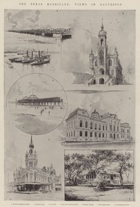 O furacão do Texas, vistas em Galveston