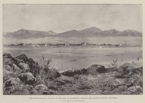 A Guerra do Transvaal, De Aar, na Linha de Kimberley, mostrando a Estação Ferroviária e Hotel de Joseph Holland Tringham