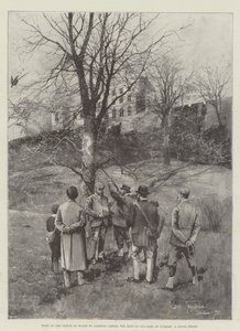 Visita do Príncipe de Gales ao Castelo de Lambton, a sede do Conde de Durham, um Royal Shoot de Joseph Holland Tringham