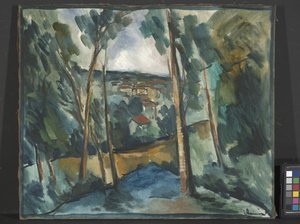 Village In The Valley (óleo sobre tela)