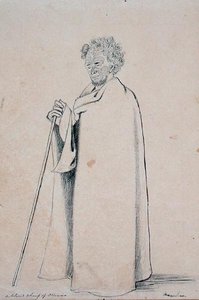 A Blind Chief of Otawao, c.1844 (caneta e lápis sobre papel) de Joseph Jenner Merrett