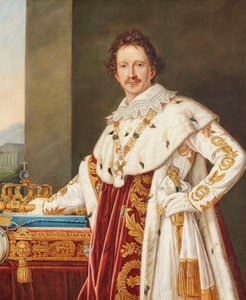 Retrato de Ludwig I da Baviera 1786-1868 em Unção Robe. de Joseph Carl Stieler