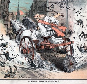 Limpador de Wall Street por Joseph Ferdinand Keppler de Joseph Keppler