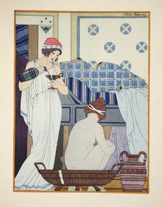 Assento de banho, ilustração de &39;The Works of Hipócrates&39;, 1934