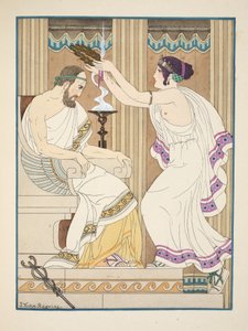 Uma coroa de ouro, ilustração de &39;The Works of Hippocrates&39;, 1934 de Joseph Kuhn Regnier