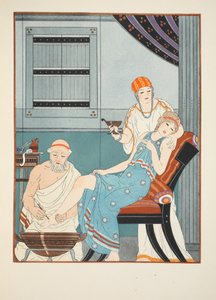 Sangue deixando do pé, ilustração de &39;The Works of Hippocrates&39;, 1934 de Joseph Kuhn Regnier
