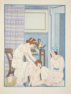 Cuidado de crianças, ilustração de &39;The Works of Hippocrates&39;, 1934 de Joseph Kuhn Regnier